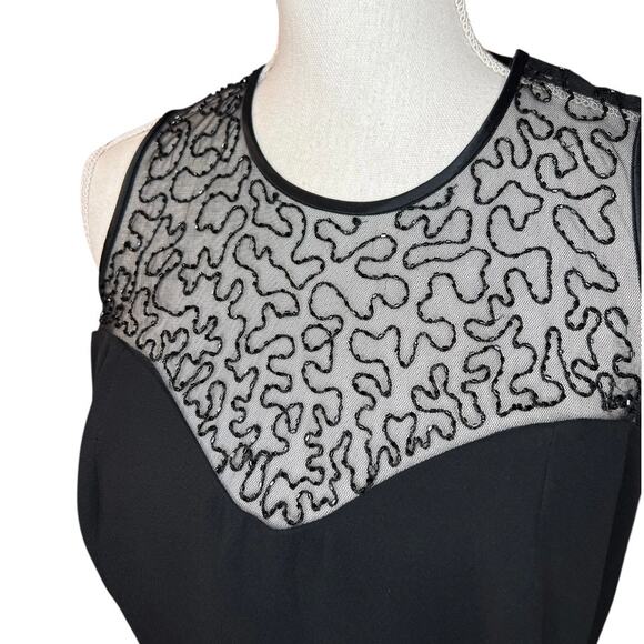 Jones New York Black beaded Sleeveless Sweetheart Sheath Dress NEW cocktail - Picture 3 of 10